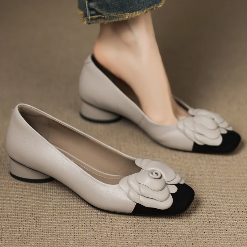 Heels - Женские туфли-лодочки из овчины размера плюс